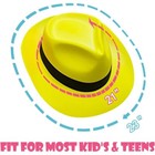 24 Pcs Party Hats Fedora gangster Mafia Style Dark Glow In Birthday Music Party