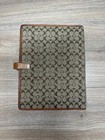 Vintage Coach Agenda Planner Cover Signature Canvas Tan