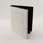 Unbranded White   Black Quilted Faux Suede 4 x6  Photo Album 200 Photo Capacity