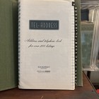 Vintage 90s Blank Telephone Address Book Paper Ephemera Olive Green  Hard Back