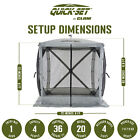 Clam Quick-set Traveler 6 X 6 Ft Portable Outdoor 4 Sided Canopy Shelter  Gray