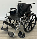 New In Box  Diligent Medical Heavy Duty Steel Wheelchair 24 5   Swing Away Feet