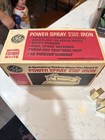 Vintage General Electric Deluxe Spray Steam   Dry Iron Chrome White Sealed