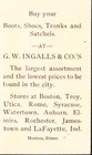 1880s Rochester Ny Gw Ingalls Mammoth Boot Shoe Trunk Victorian Trade Card P4441