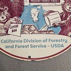 Vintage Smokey Bear 12  Porcelain Sign Keep America Green Forest Service Usda