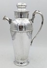 Large Art Deco Hammered Silver Plated Cocktail Shaker C1930 s