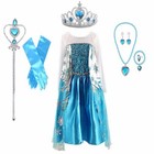 Disney Girls Princess Frozen Dress Elsa Anna Party Evening Birthday Fancy Dress