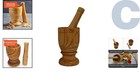 Sturdy Jumbo Wood Mortar With Pestle - Perfect For Crushing Fresh Ingredients