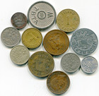 World Vintage Coins     Tokens  Lot Of  12  Coins    Lotdec3661