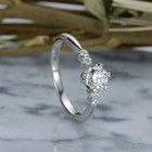 1 50 Ct Round Cut Diamond 14k White Gold Finish Solitaire Engagement Ring Size 7