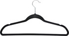 10 Super Slim Velvet Huggable Hangers In Black