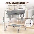 Baby Changing Station Horizontal Foldable Diaper Change Table W  Lockable Wheels