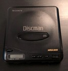 Vtg Sony Discman D-11 Cd Player Mega Bass Black Retro 1990 Japan Working