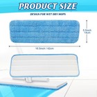 Gandeer 80 Pack Microfiber Mop Pads Machine Washable Cleaning Flat Mop Head