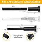 100 Pack 1 8  Black T316 Stainless Steel Invisible Cable Railing Kit  Invisible