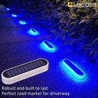 Solar Dock Lights Marine 4-pack - Solar Powered Blue Led Deck   Step Lights  Ip6