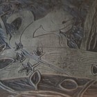 Large Vintage Grumbacher No  920 Wooden Ink Block Squirrel Tree Leaves Stamp