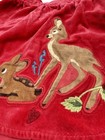 Disney Bambi Red Velvet Girls Toddler Size 3 Skirt Rabbit Holiday Bottom