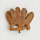 Wooden Glove Baseball Mitt Shaped Bat   Ball Holder Wall Mount Display Handmade