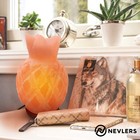 Pineapple Shape Pink Himalayan Salt Lamp W wood Base For Home Decor