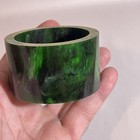 Vintage Swirl Marbled Green Bakelite Catalin Chunk Rod   Tube 70 Grams