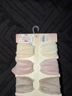 Girls Stretch Fabric Bow Headbands 5-pack  Solid White Pink Gray  One Size