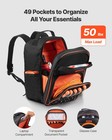 Vevor Tool Backpack 49 Pockets Tear-resistant Jobsite Backpack For Electrician