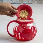 Tasty 1 5 Quart Borosilicate Glass Micro-pop Microwave Popcorn Popper  Red