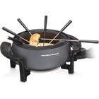 Electric Fondue Pot Nonstick Temperature Control Cheese Chocolate 6 Forks New