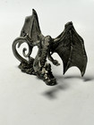 Rawcliffe Pewter Dragon W green Crystal Eyes Figure Rf1277 Tom Meier Vtg Rare