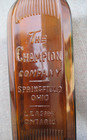 Vintage Champion Company Embalming Fluid Mortician Undertaker Amber Bottle