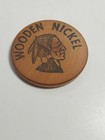 Vintage  the Burger Pit  Wooden Nickel Coffee Token California Diner Restaurant