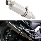 Slip On 51mm Motorcycle Exhaust Tips Muffler Tail Pipe Long 440mm With Db Killer