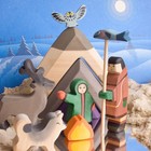 Handmade Wooden Figurines Of People And Animals Of The North Toy Unique Play Set
