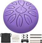 Steel Tongue Drum 6 Inch 11 Notes Hand Drums For Musical Education Yoga  purple 