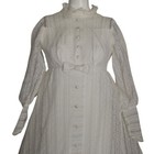 Vintage Wedding Dress  Xxs  All Lace  Long Sleeve  Poofy Skirt W train  60s 70s