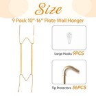 9 Pack Plate Hangers For The Wall  Suitable For 10-16 Inch Art Plate  Stainle   