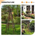 6ft Wood Windmill Backyard Garden Decoration Weathervane With Windmill Head