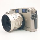 Contax G1 Film Camera   Carl Zeiss Planar 45mm F 2 Lens Japan W Hood  near Mint 