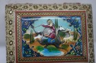 Vintage Persian Khatam Inlay Wood Trinket Box Handpainted  P2