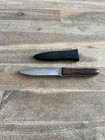 Vintage Wooden Handle Dagger Boot Knife With Wooden Sheath Estate Find Nice