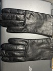 Fownes Black Genuine Leather Gloves W  100  Cashmere Lining Womens Size 8 Large