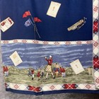 Vintage Talbots Golf Scene Silk Wrap Mini Skirt Size 14 Preppy Country Club