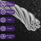 1 8 Inch Stainless Steel Cable 100ft - 7x7 Strand Aircraft Wire Rope With Loo   
