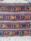Distressed Antique Traditional Handmade Oriental Wool Multicolor Bag 17x17 Inc