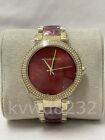 Michael Kors Mk6427 Parker Red Dial Chronograph Two Tone Bracelet Women s Watch