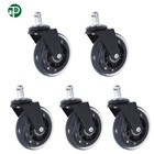 5pcs 3  Heavy Duty Caster Rubber Swivel Wheels Replacement Office Chair Durable