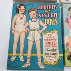 Boxed Vintage Paper Dolls 1950 Lot Of 4 Cut Baby Toddler Brother Sister Twins 