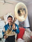 Sousaphone 22 bell Size Golden Polish Made Of Pure Brass case Box  Free Shipping
