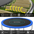 Kids Outdoor Trampoline For 2-3 Kids  8 Ft With Enclosure Net  Ladder  Light 